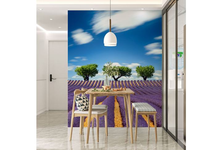 Фотообои «Поле лаванды» в интерьере
