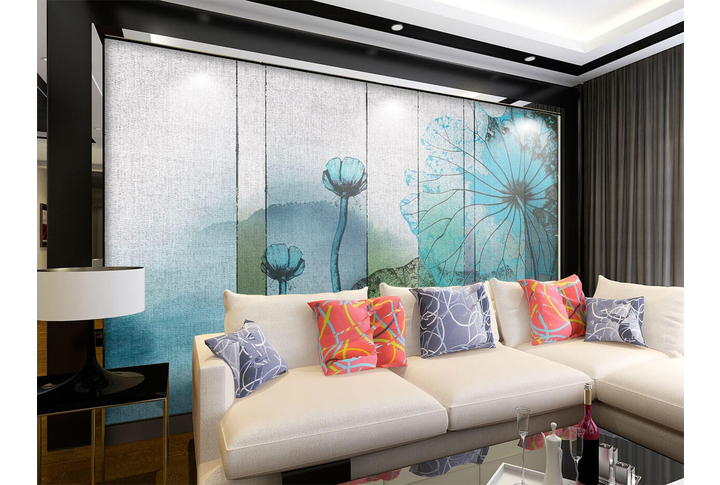 Фотообои «Лотос в китайском стиле» в интерьере