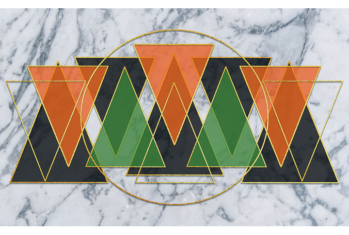 Фотообои «Треугольная абстракция под мрамор»