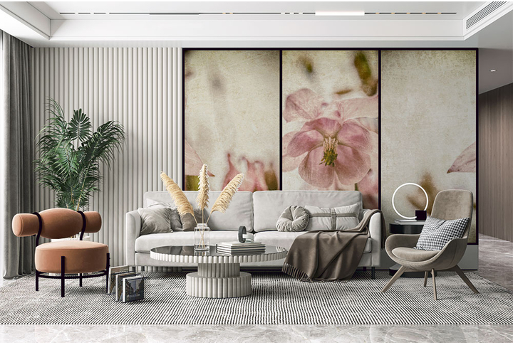 Фотообои «Винтажный цветок» в интерьере