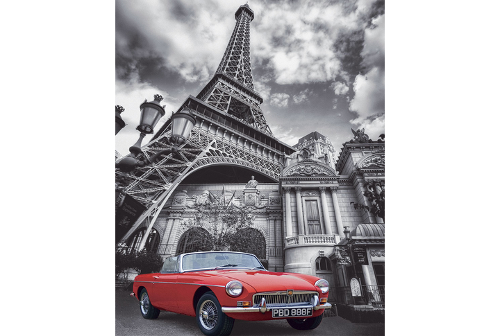 Фотообои «Ретро автомобиль у Эйфелевой башни»