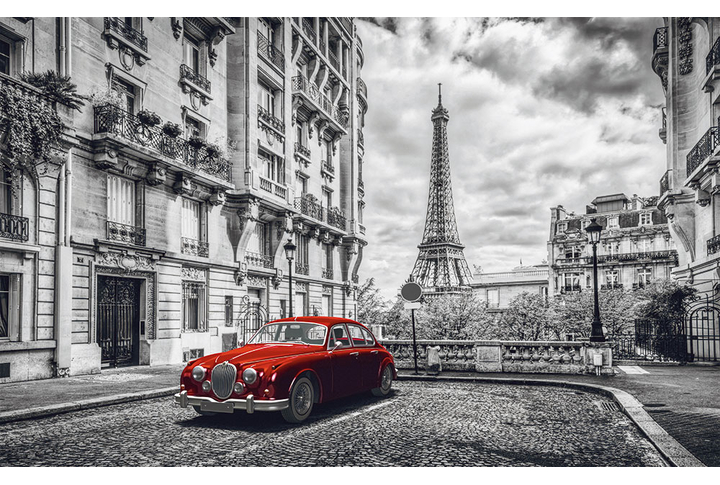 Фотообои «Черно-белая улица Парижа»