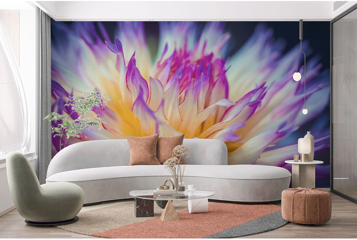 Фотообои «Цветок астры» в интерьере