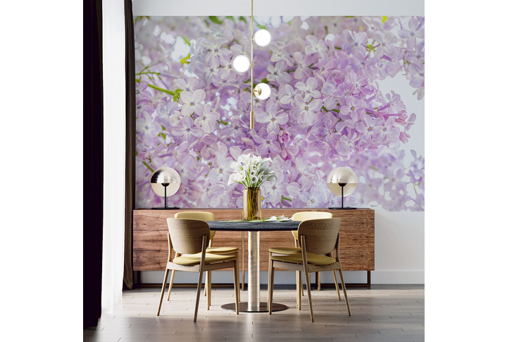Фотообои «Сирень нежно-розовая» в интерьере