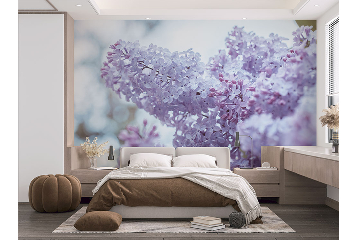 Фотообои «Сирень - нежность» в интерьере