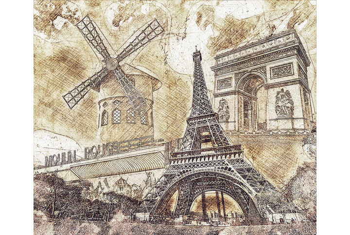 Фотообои «Париж, Эйфелева башня»