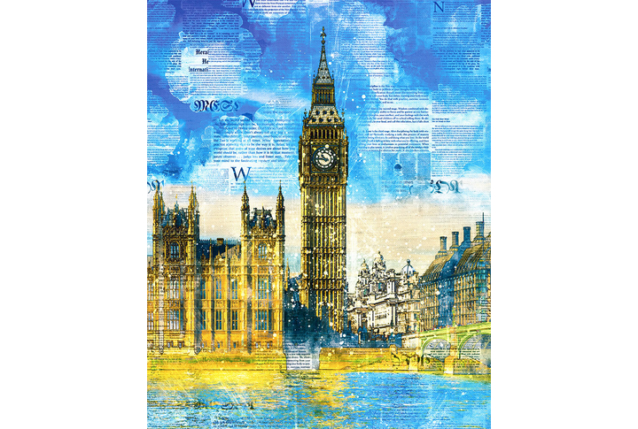 Фотообои «Ретро арт Биг-Бен в Лондоне»