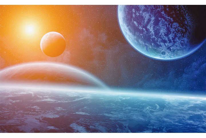 Фотообои «Свет Солнца в космосе»