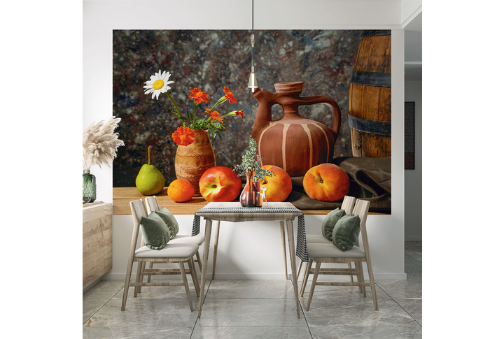 Фотообои «Урожай персиков» в интерьере