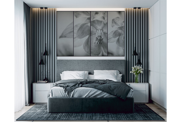 Фотообои «Цветочная иллюзия» в интерьере