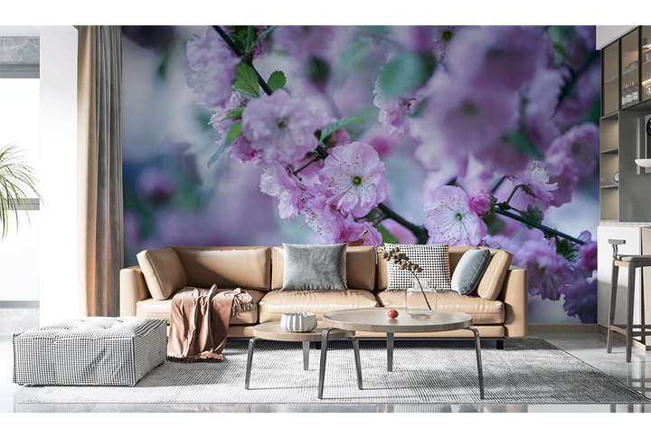 Фотообои «Нежный миндаль в цвету» в интерьере