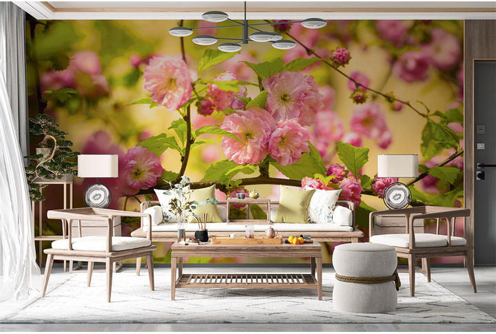 Фотообои «Миндаль на ветках» в интерьере