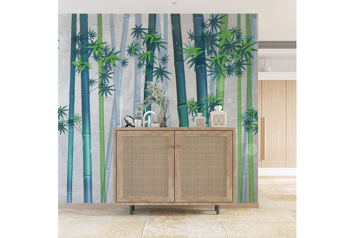 Фотообои «Бамбуковая роща» в интерьере