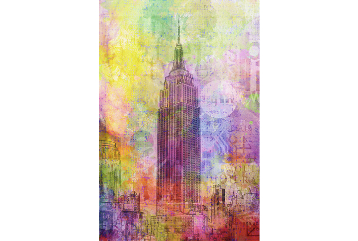 Фотообои «Город Нью-Йорк в стиле арт»