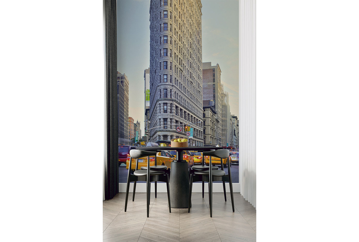 Фотообои «Такси на улице города Нью-Йорка» в интерьере