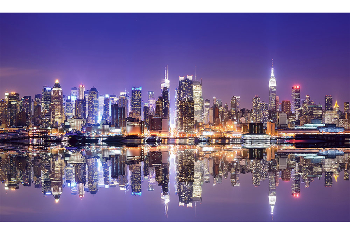 Фотообои «Ночной город, панорамный вид на Чикаго»