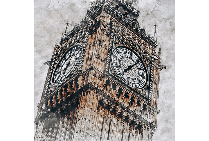 Фотообои «Башня Биг-Бен крупным планом, старый Лондон»