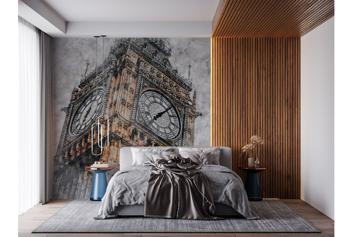 Фотообои «Башня Биг-Бен крупным планом, старый Лондон» в интерьере