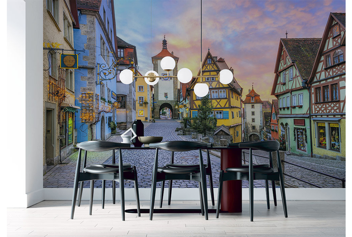 Фотообои «Улица в старом городе Германии» в интерьере