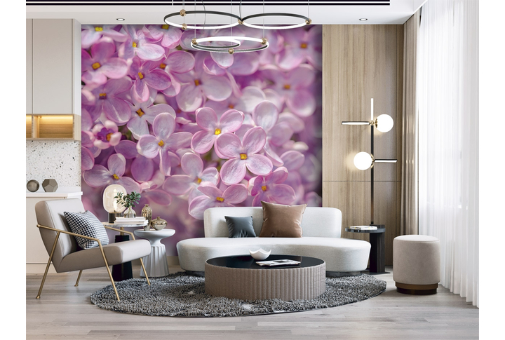 Фотообои «Объемная сирень» в интерьере