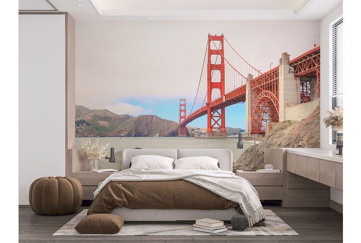Фотообои «Мост Золотые Ворота в Америке» в интерьере