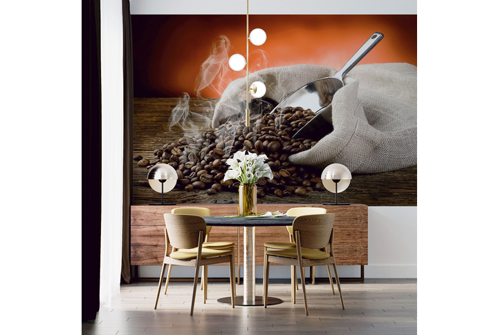 Фотообои «Мешок кофе» в интерьере