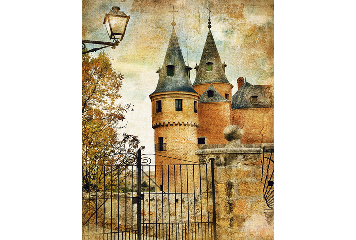 Фотообои «Старинный замок и фонарь»