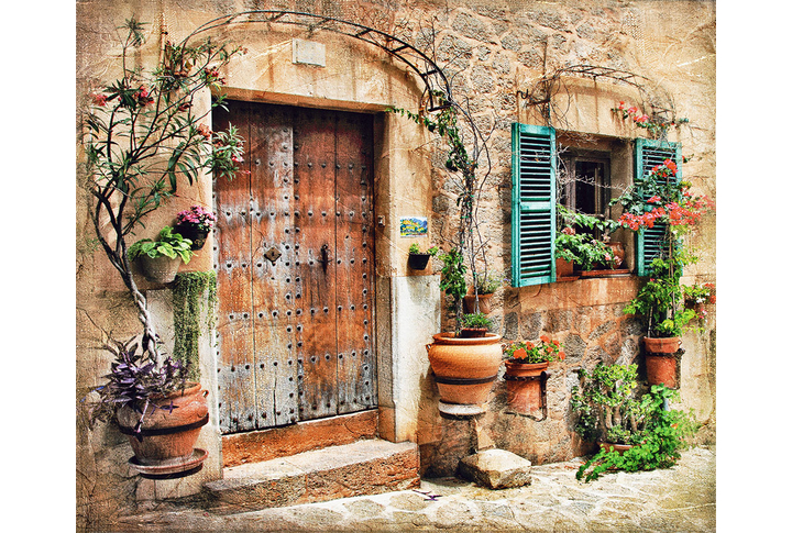 Фотообои «Испанская улочка во дворике старого города»
