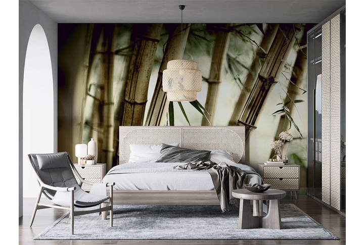 Фотообои «Старый бамбуковый лес» в интерьере