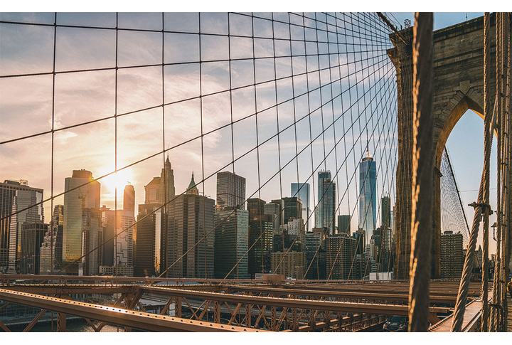Фотообои «Вид на Нью-Йорк с Бруклинского моста»