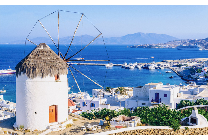 Фотообои «Мельница на острове Санторини»