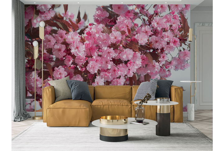 Фотообои «Цветение сакуры» в интерьере