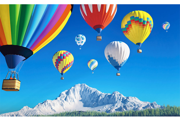 Фотообои «Разноцветные воздушные шары»