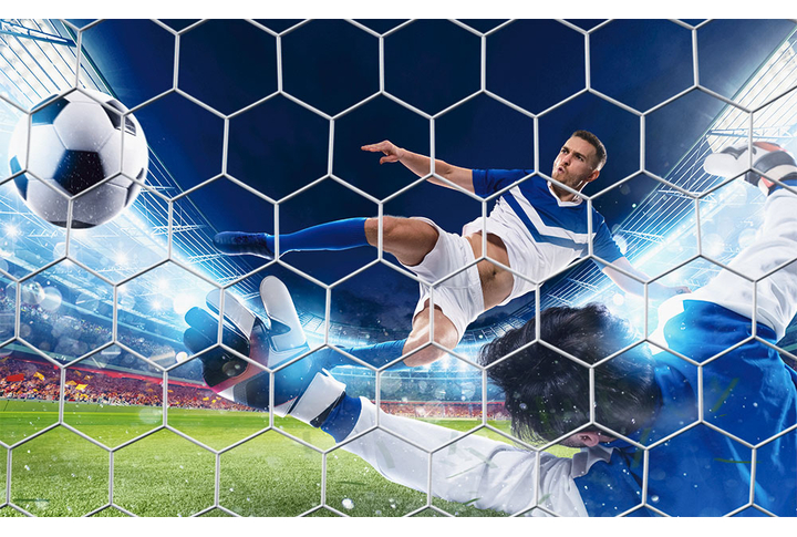 Фотообои «Футболист забивает гол»