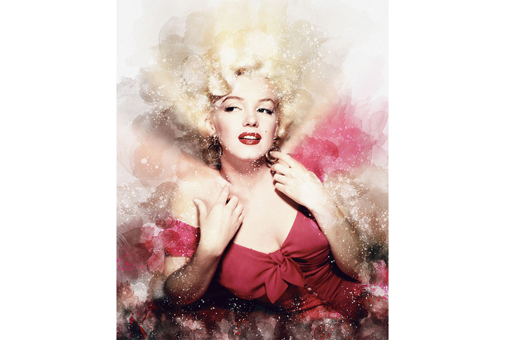 Фотообои «Мэрилин Монро в акварели под винтаж»