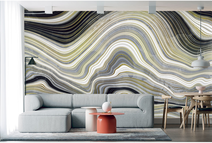 Фотообои «Абстрактный срез камня под мрамор» в интерьере