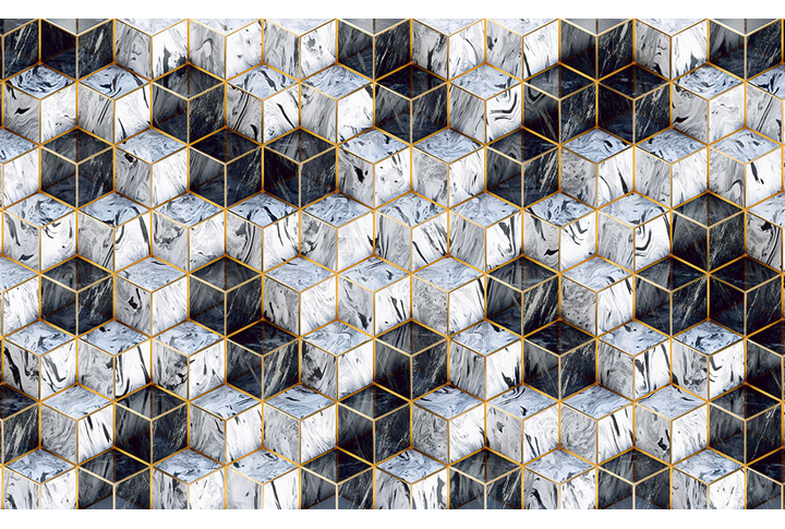 Фотообои «Мраморные кубы и квадраты»