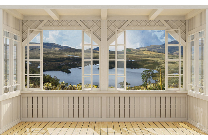 Фотообои «Терраса с видом на умиротворяющую природу»