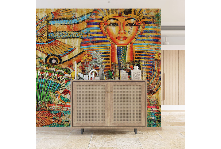 Фотообои «Египетская фреска» в интерьере