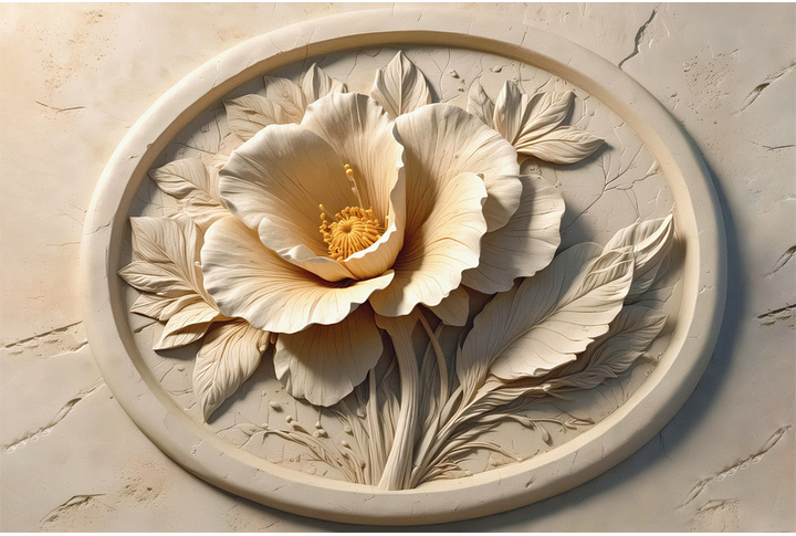 Фотообои «Барельеф Каменный пион»