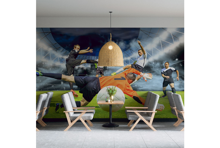 Фотообои «Футбольный матч» в интерьере