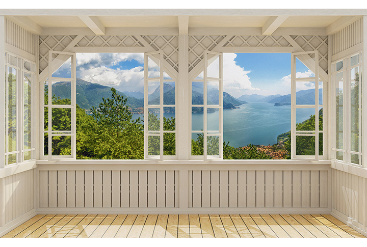 Фотообои «Светлая терраса с видом на природу»