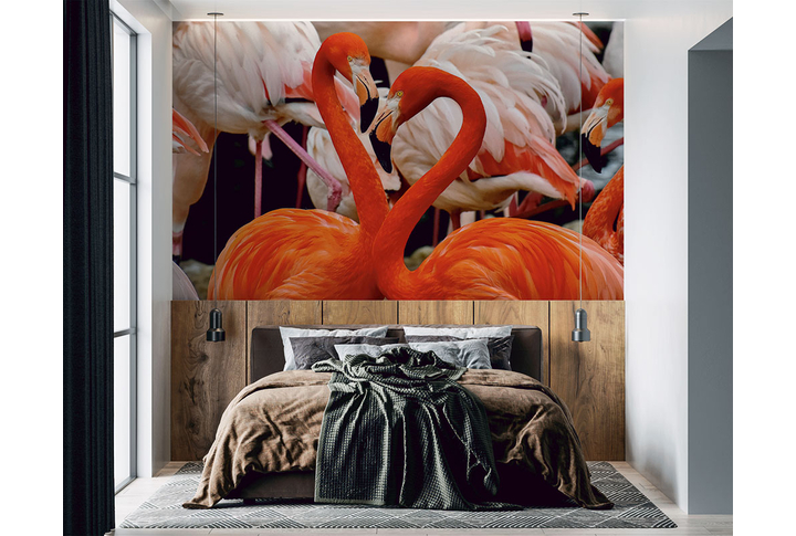 Фотообои «Пара фламинго» в интерьере