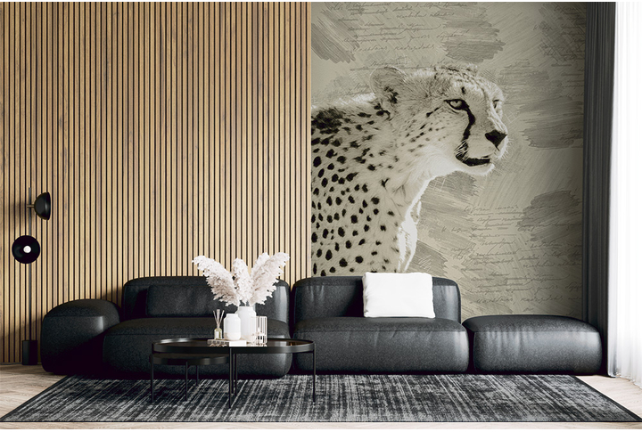 Фотообои «Гепард в стиле арт» в интерьере
