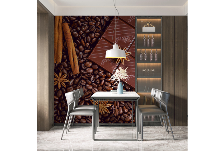 Фотообои «Кофе и шоколад» в интерьере