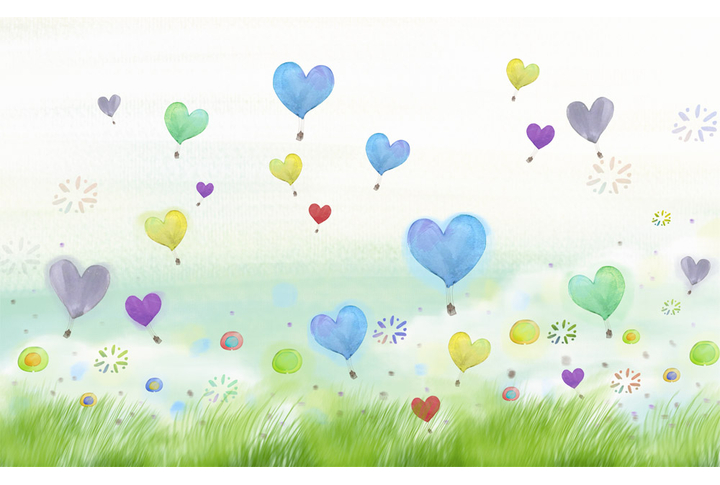 Фотообои «Разноцветные воздушные шары»