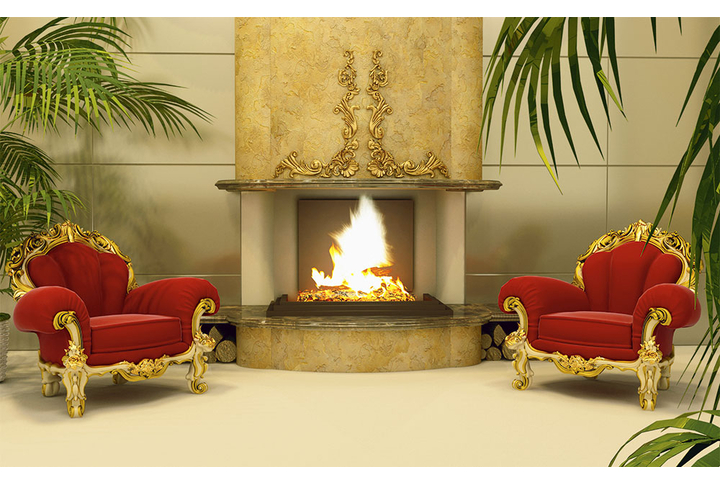 Фотообои «Камин в роскошном интерьере»