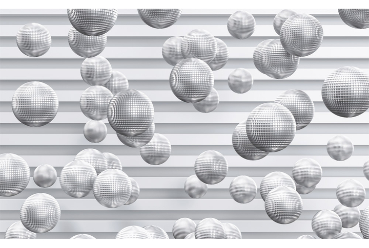 Фотообои «Трехмерные рельефные шары»