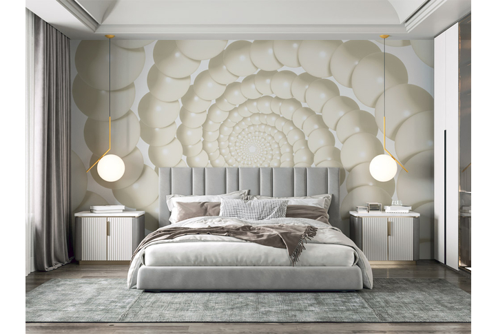 Фотообои «Тоннель из жемчужных шаров» в интерьере