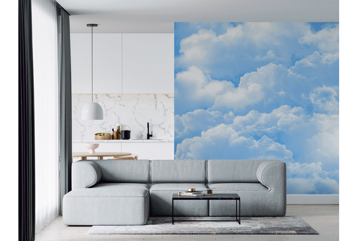 Фотообои «Воздушные облака» в интерьере